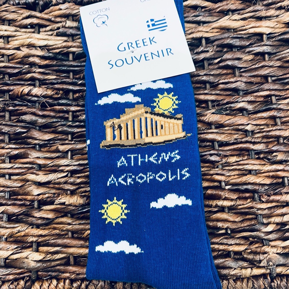 Greece Acropolis Novelty Socks